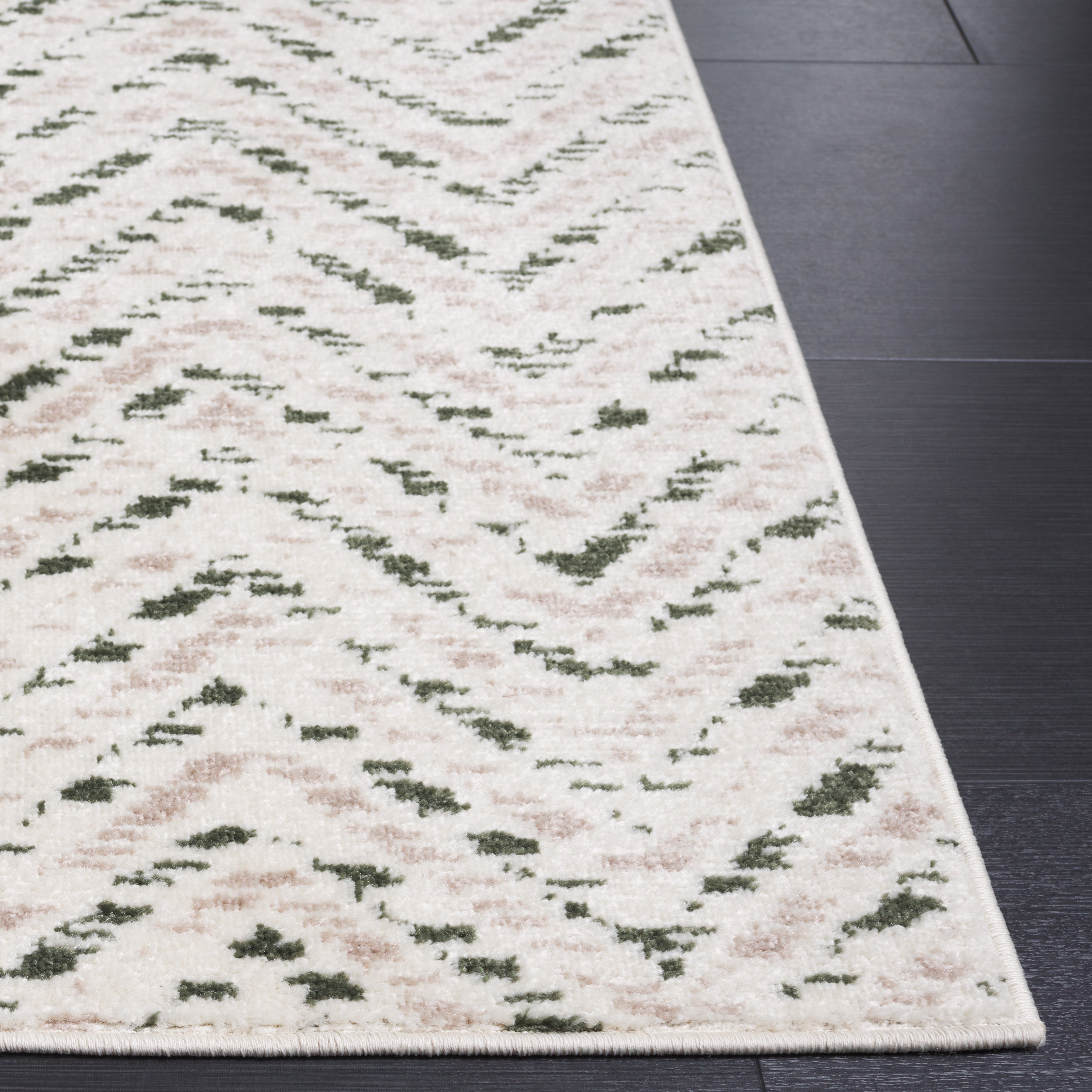 IVORY / DARK GREEN