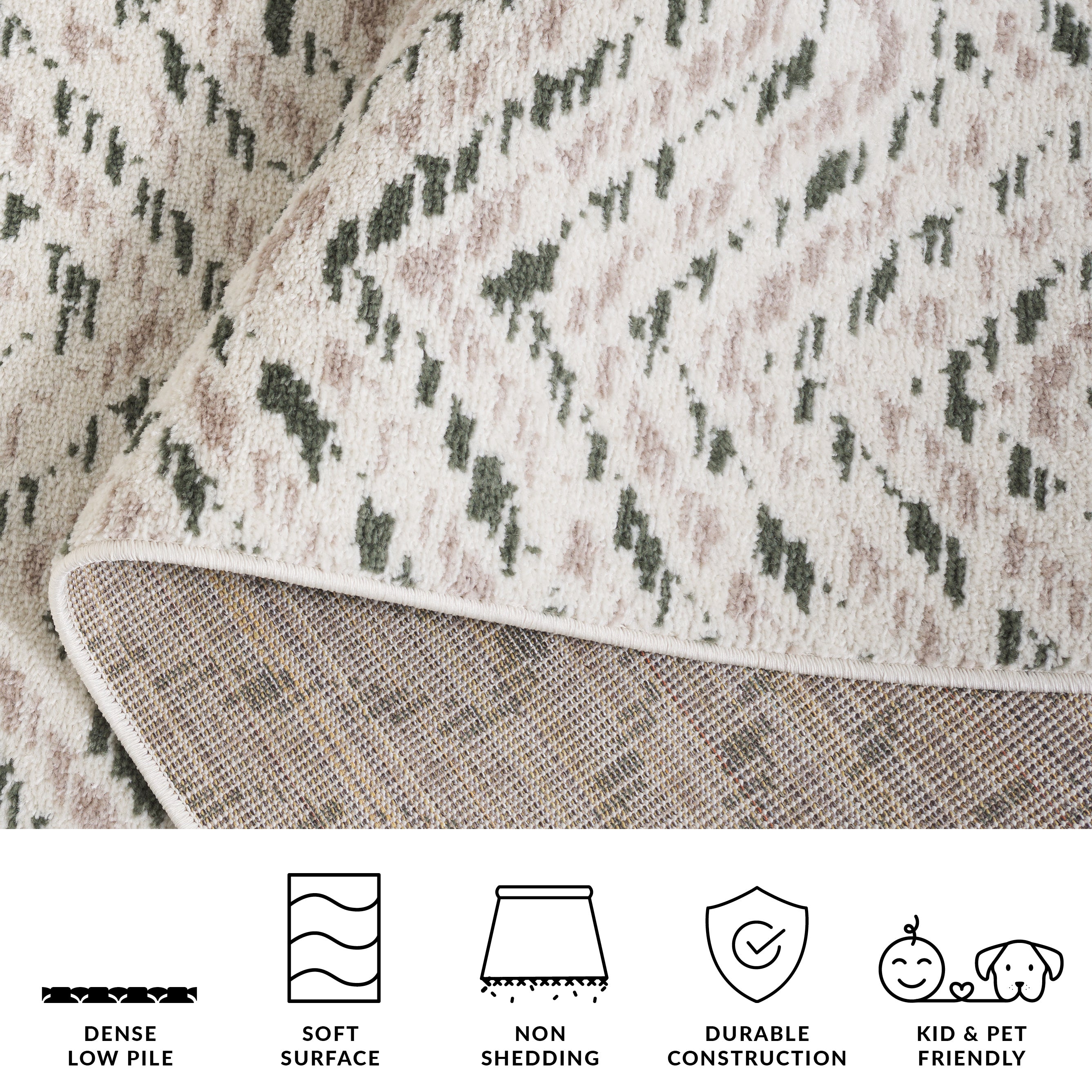IVORY / DARK GREEN