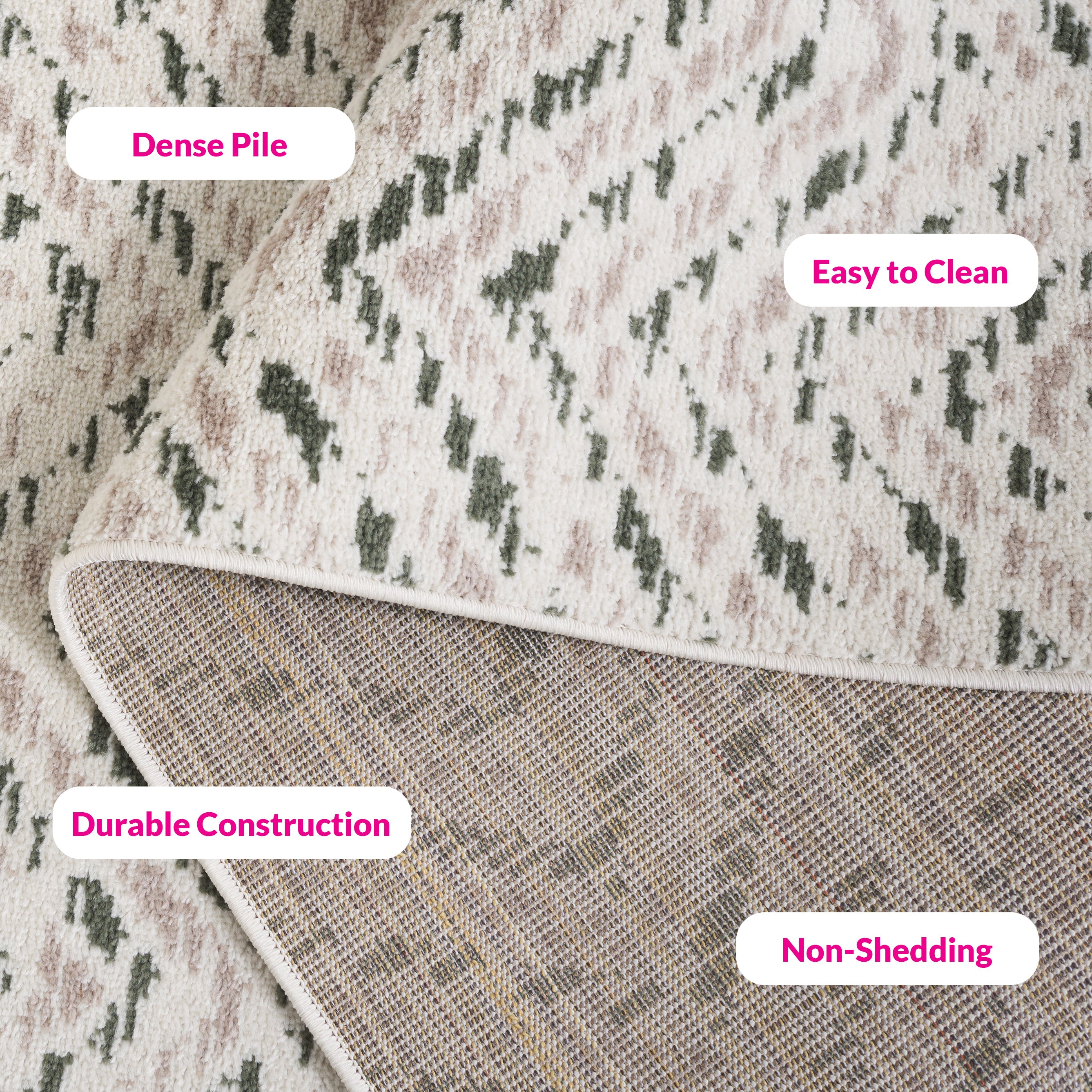 IVORY / DARK GREEN