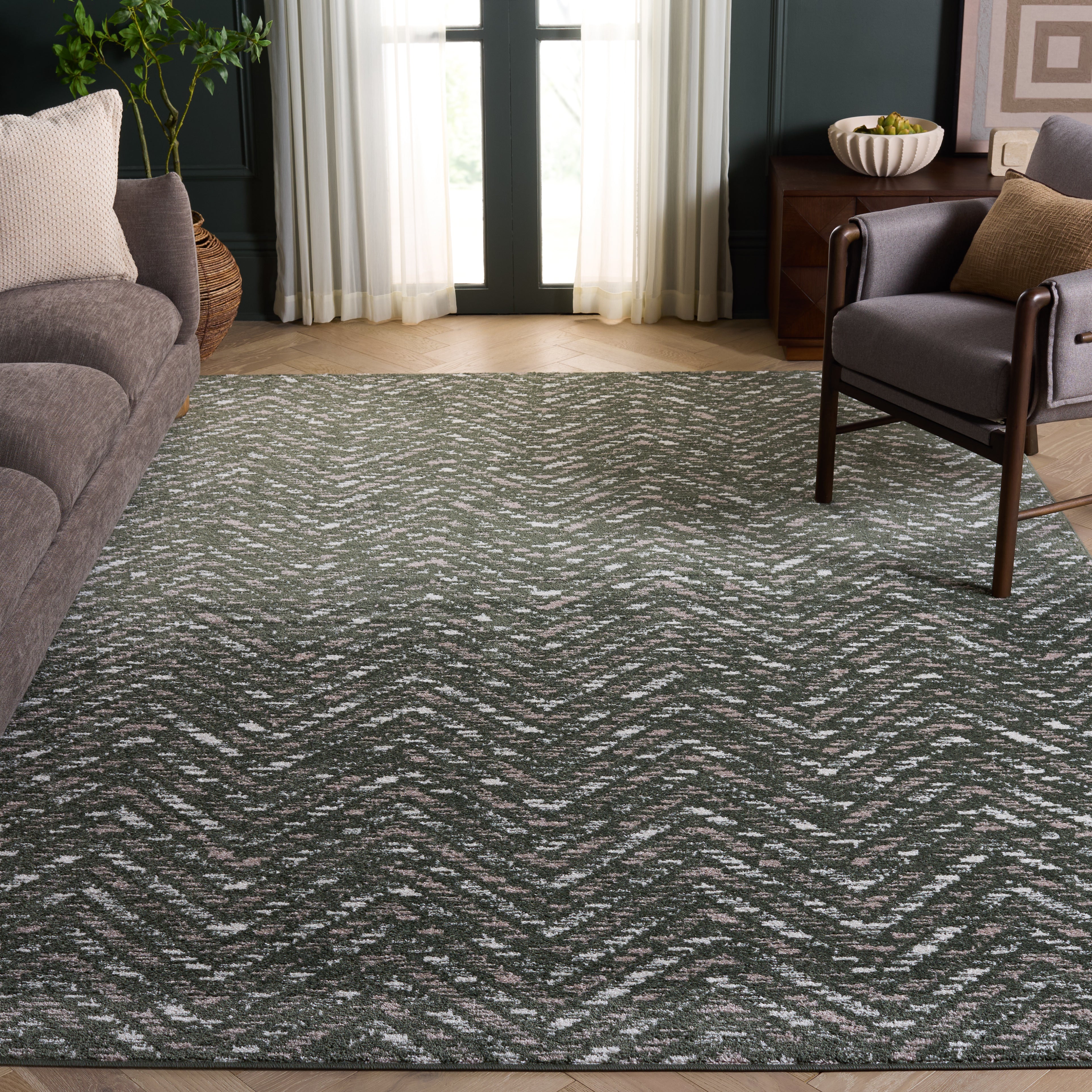 DARK GREEN / IVORY