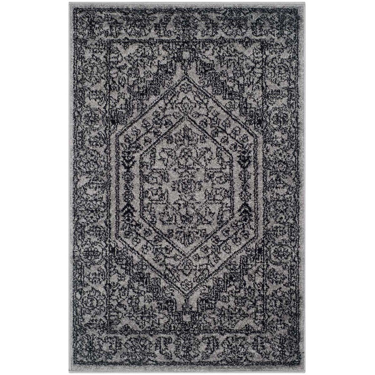 Safavieh Adirondack 108 Rug, Silver, ADR108 - Silver / Black