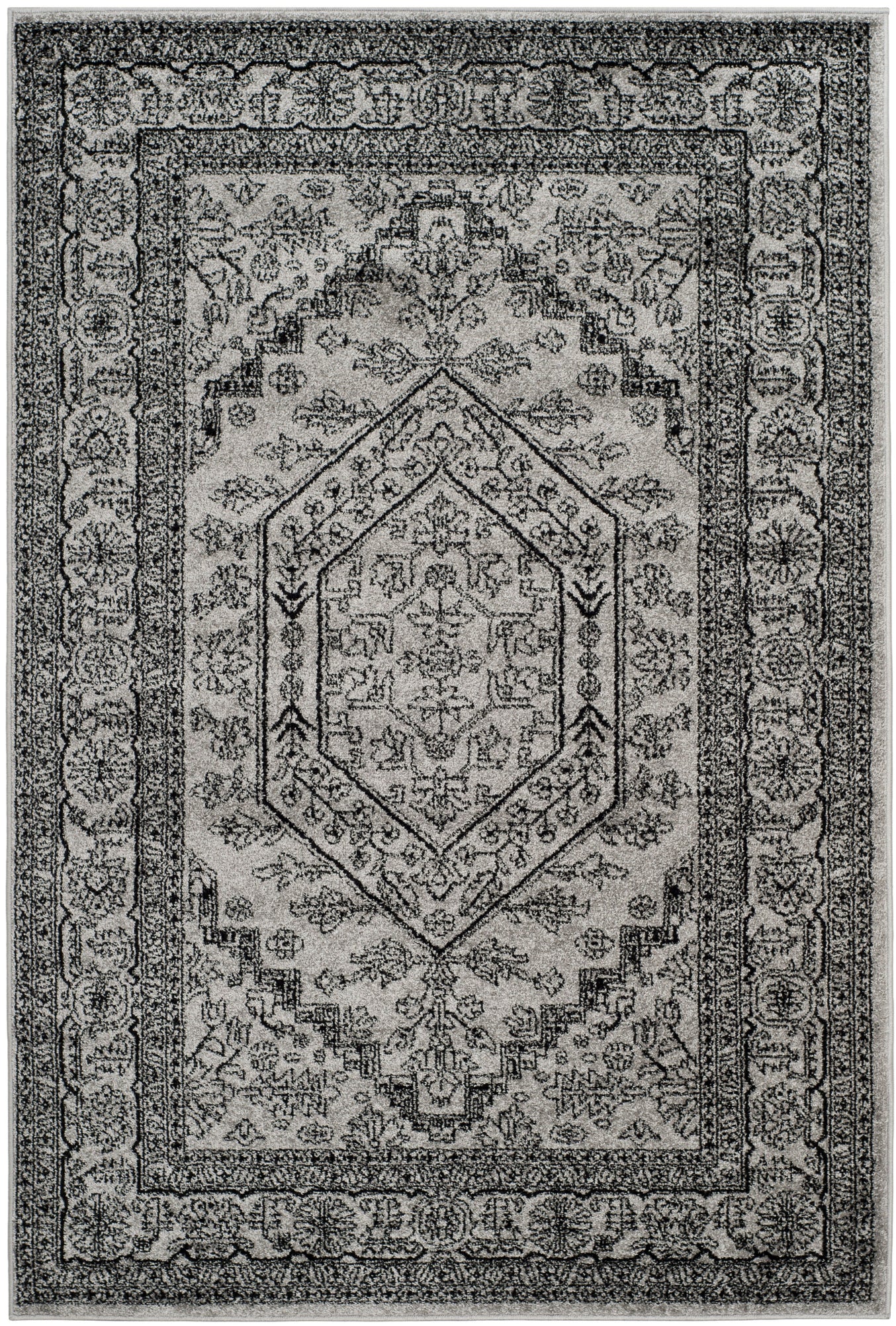 Safavieh Adirondack 108 Rug, Silver, ADR108 - Silver / Black