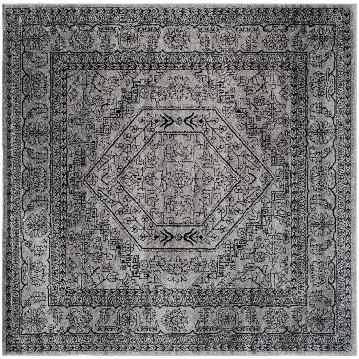 Safavieh Adirondack 108 Rug, Silver, ADR108 - Silver / Black