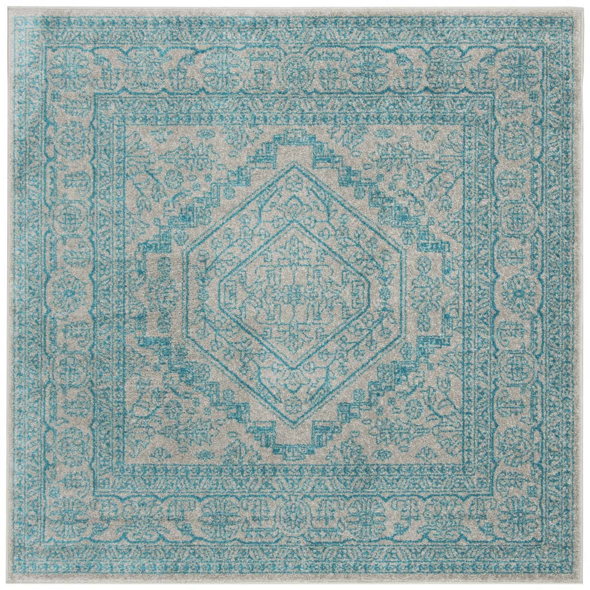Safavieh Adirondack 108 Rug, Grey, ADR108 - Light Grey / Teal