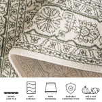 IVORY / DARK GREEN
