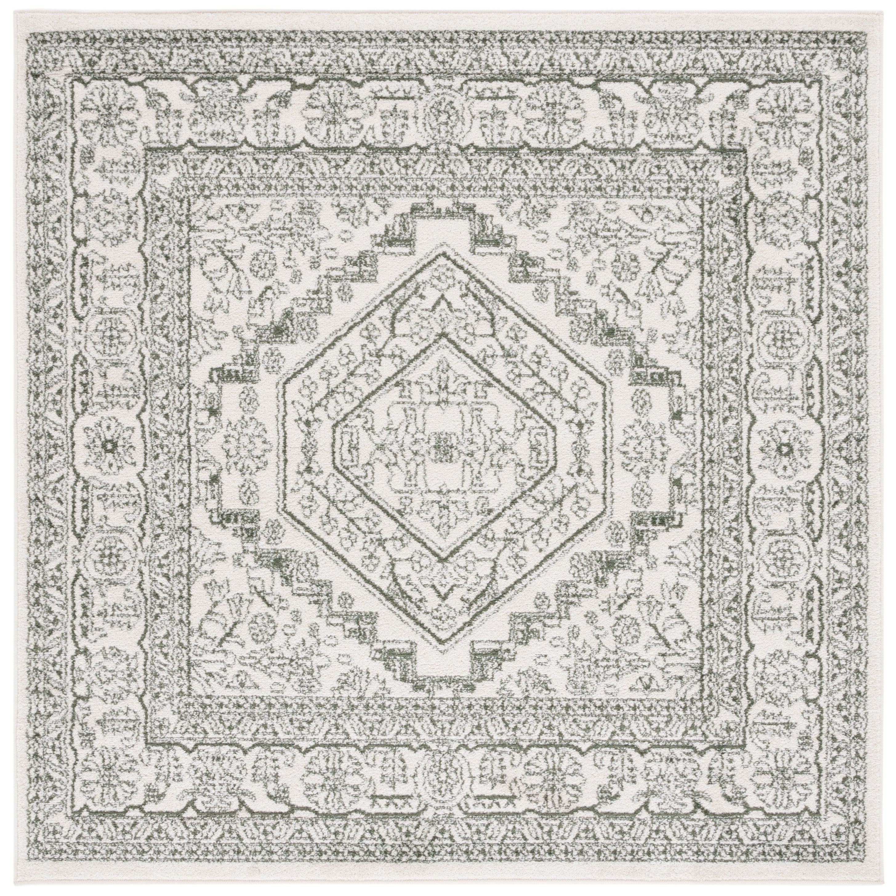 IVORY / DARK GREEN