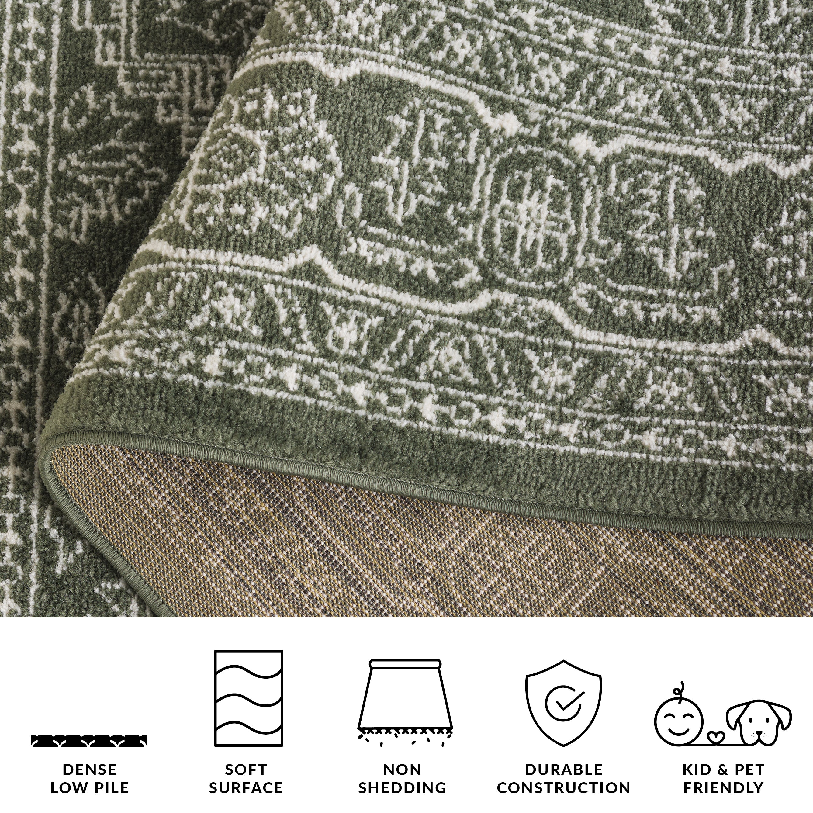 DARK GREEN / IVORY