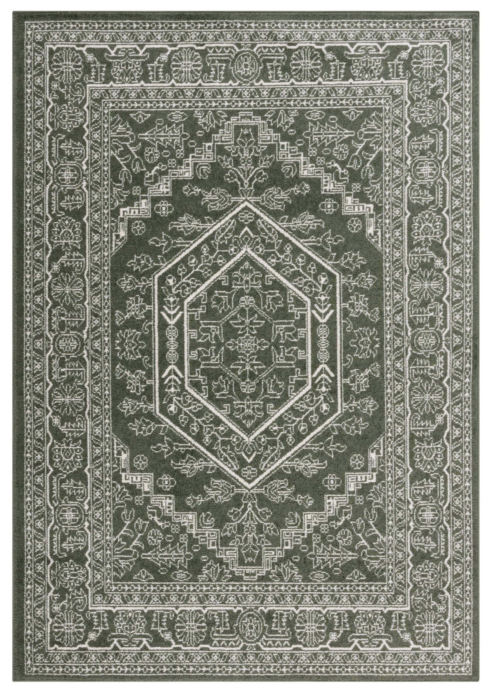 DARK GREEN / IVORY