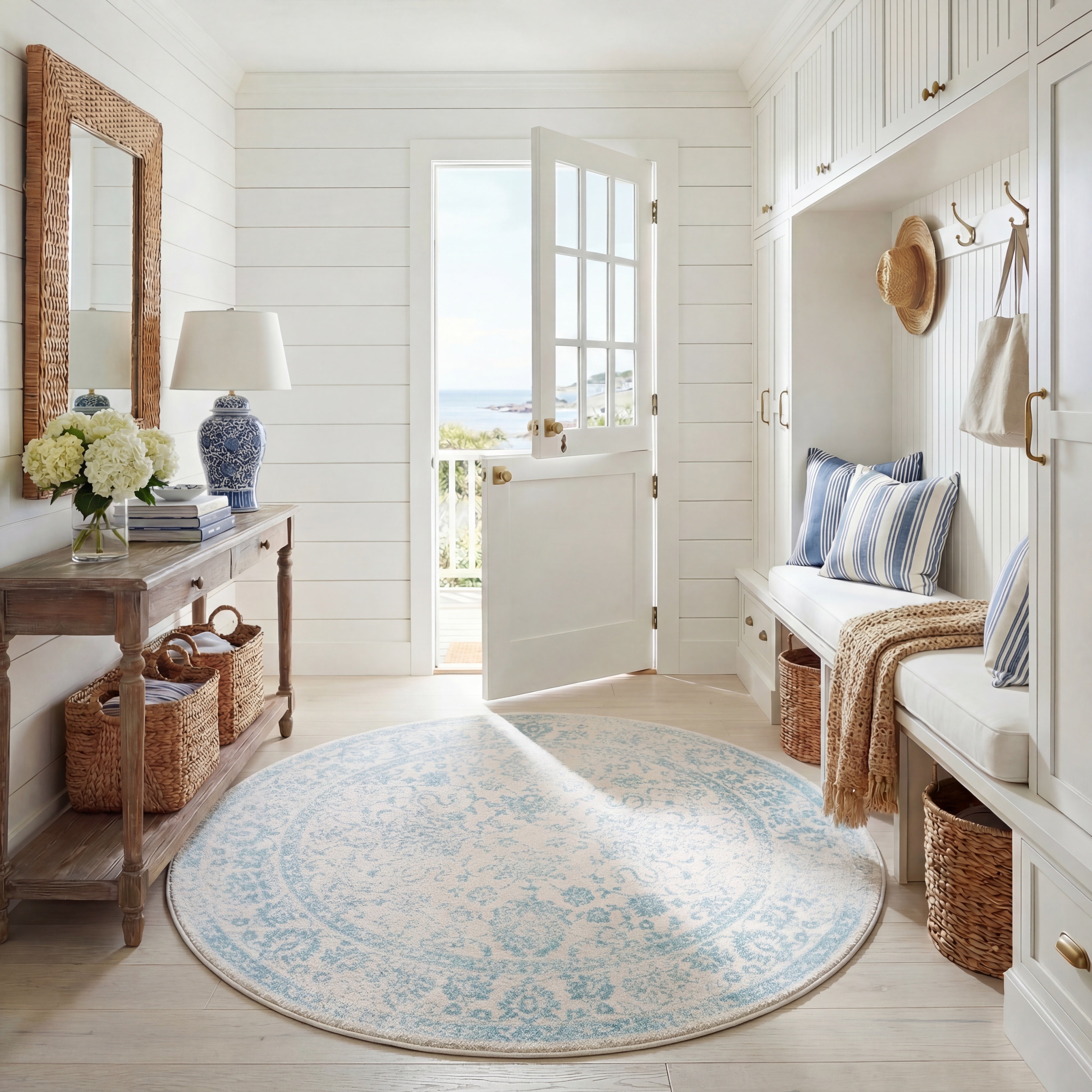 IVORY / LIGHT BLUE