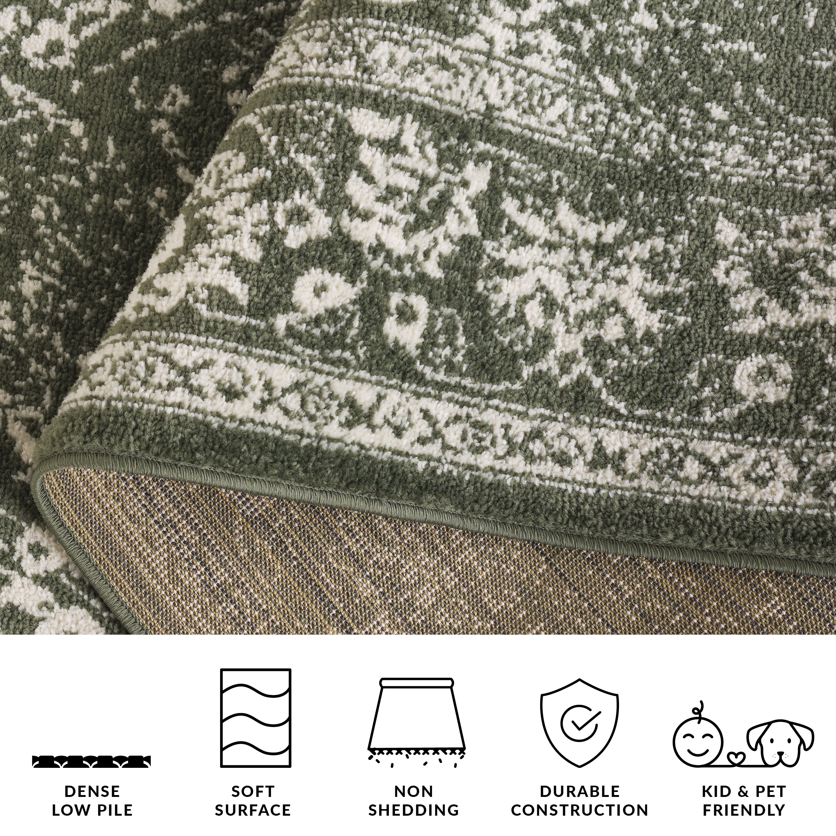 DARK GREEN / IVORY