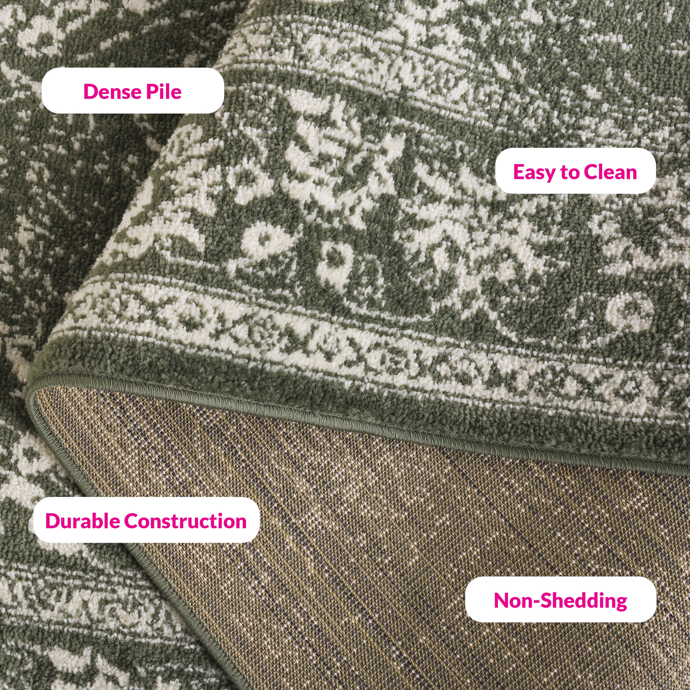 DARK GREEN / IVORY
