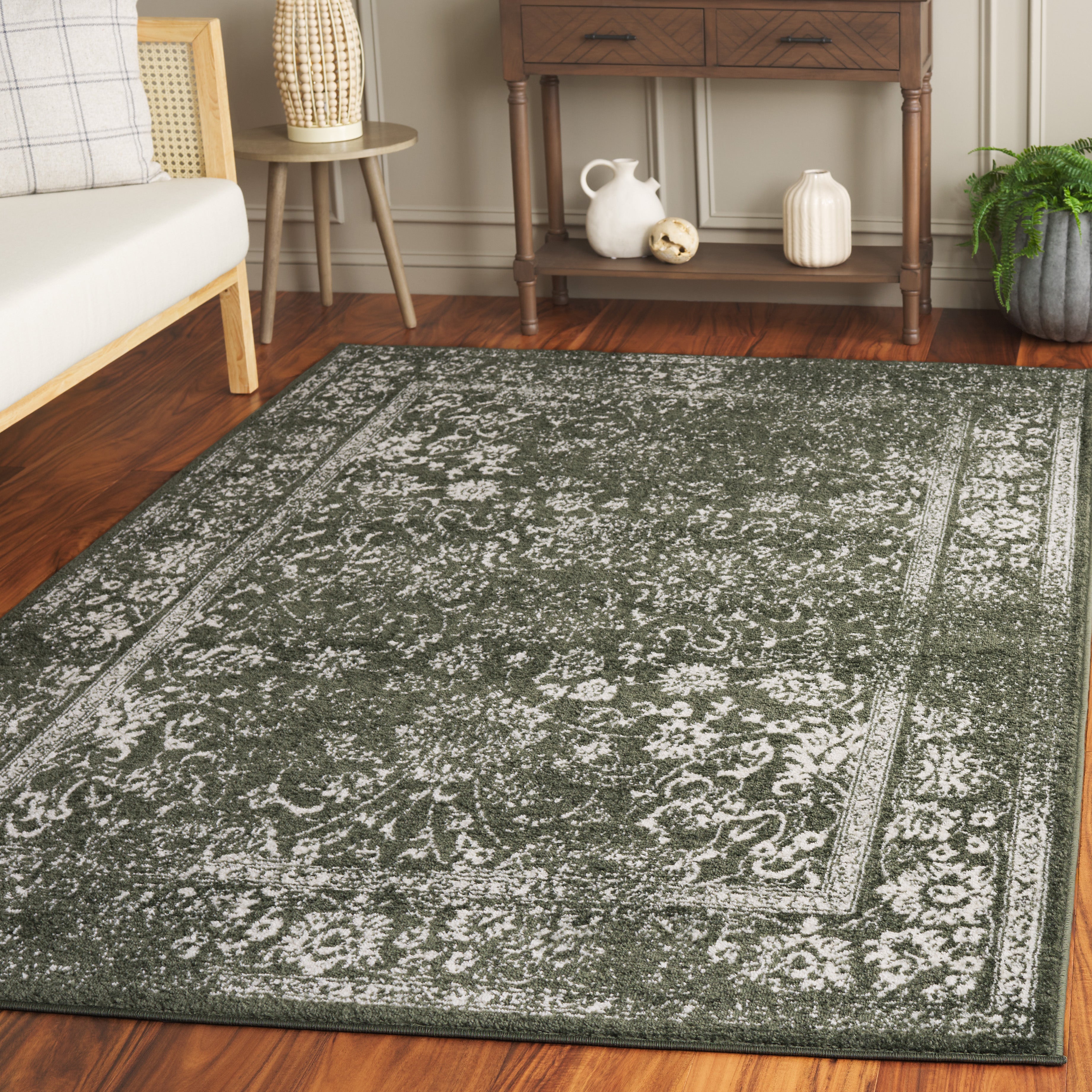 DARK GREEN / IVORY