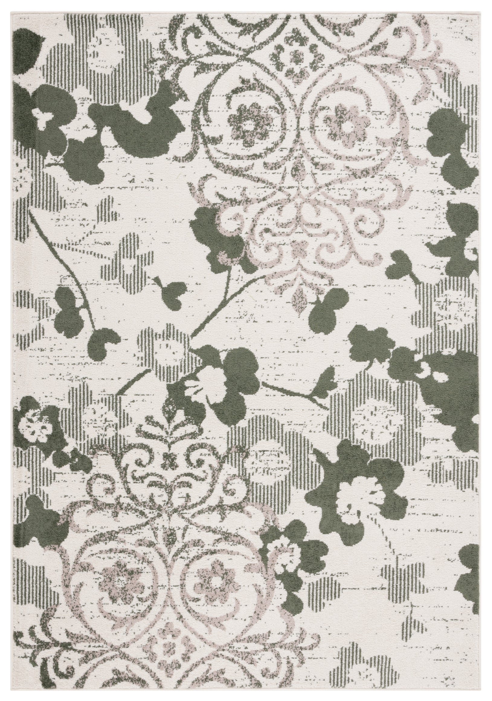 IVORY / DARK GREEN