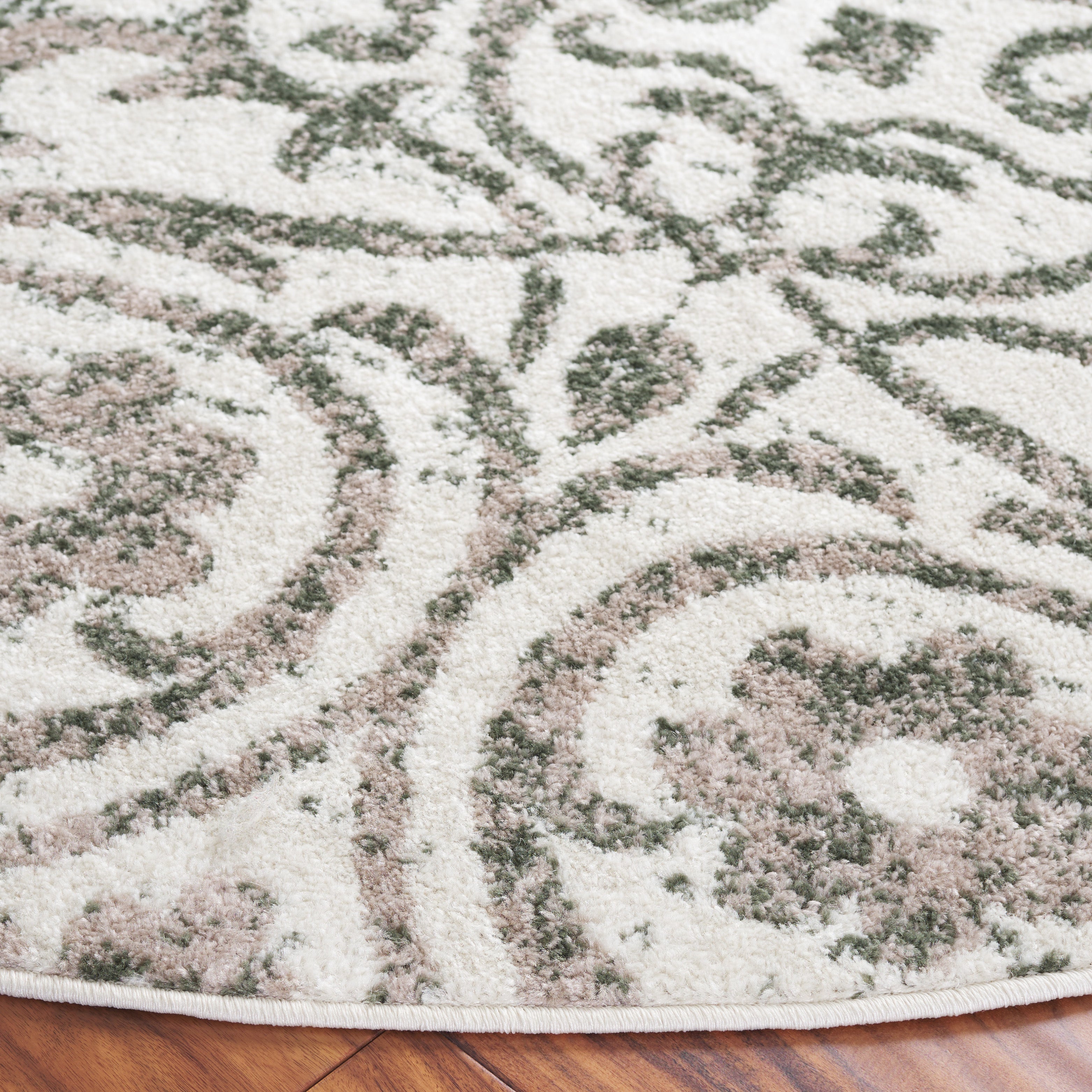 IVORY / DARK GREEN
