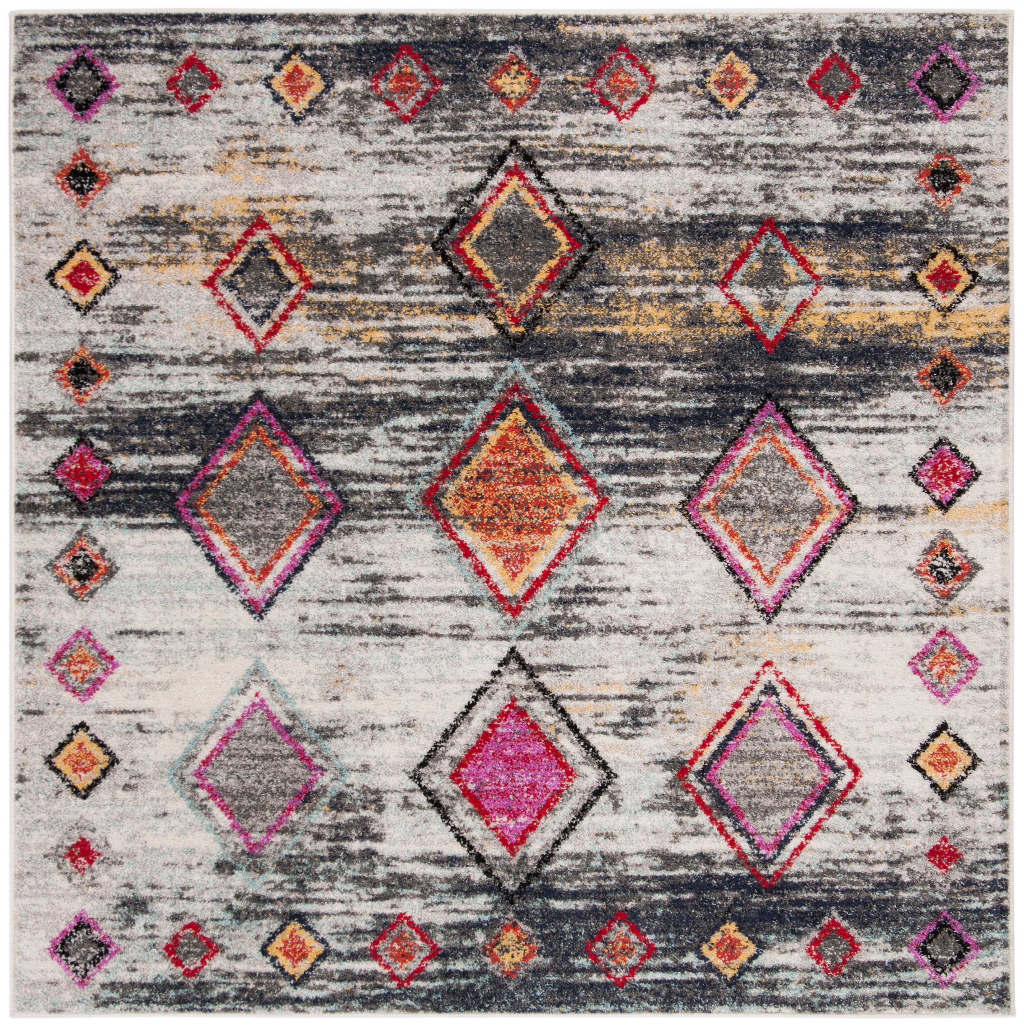 Safavieh Adirondack 205 Rug, ADR205 - LIGHT GREY / RED
