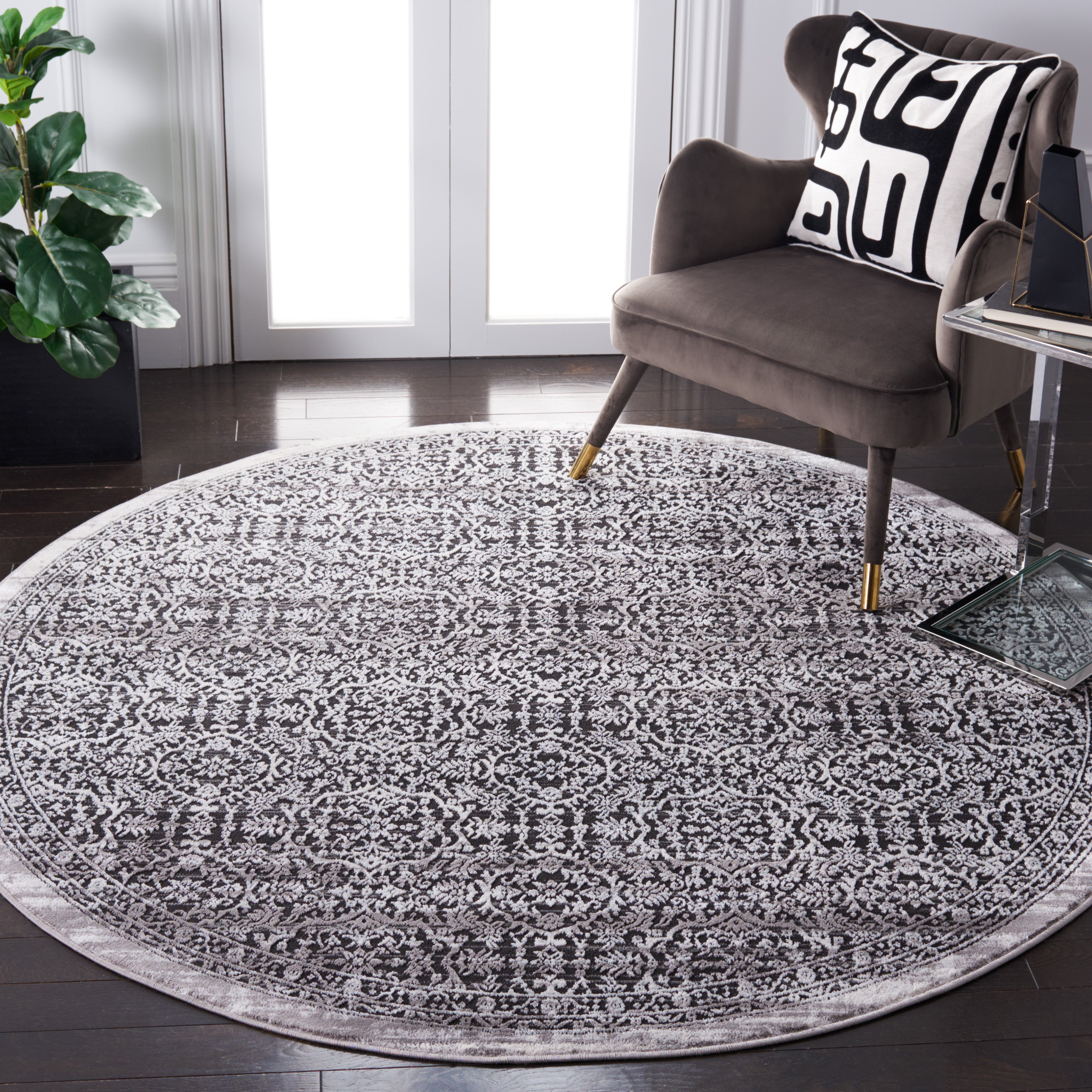 AMELIA 239 – CHARCOAL / IVORY