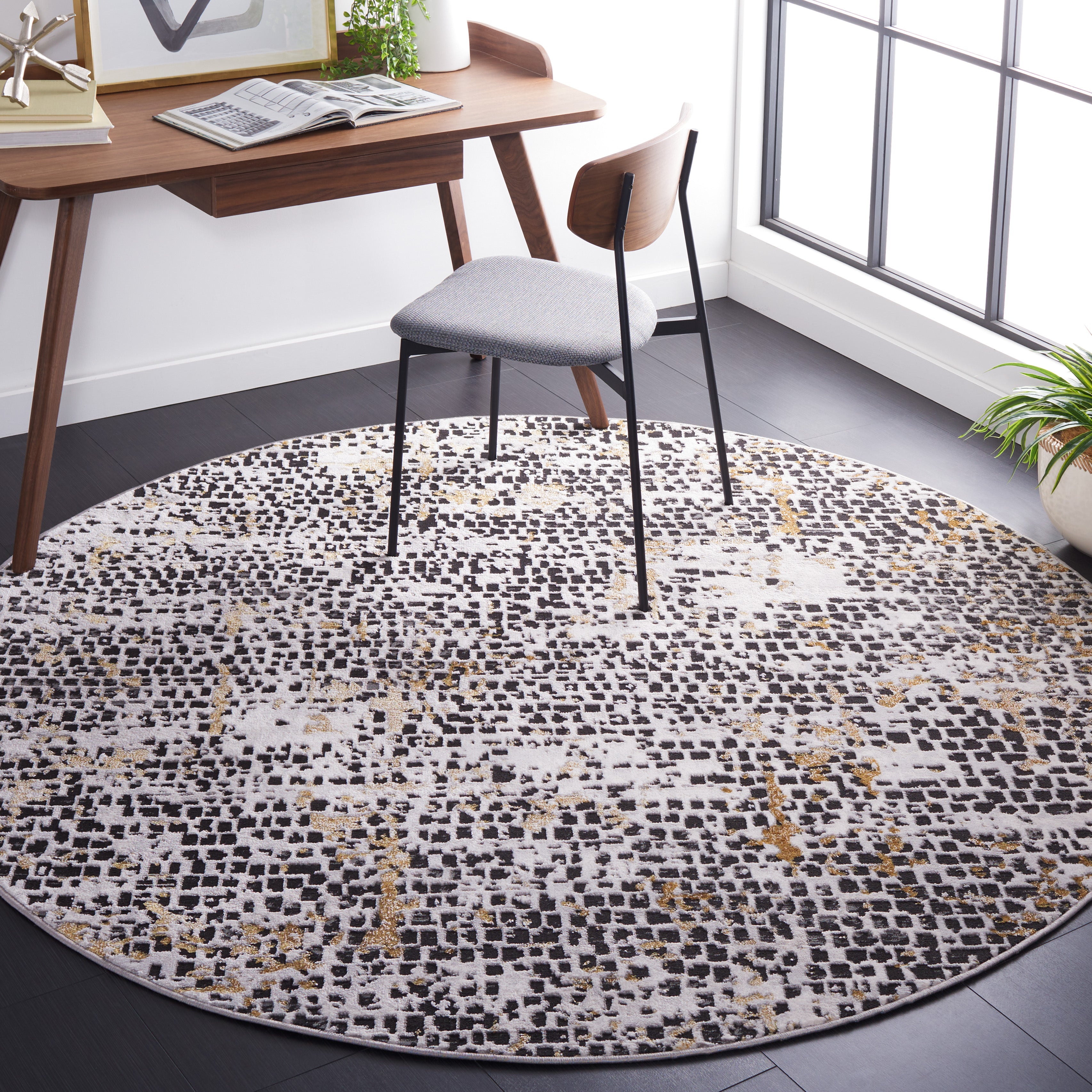 AMELIA 254 – CHARCOAL / GOLD
