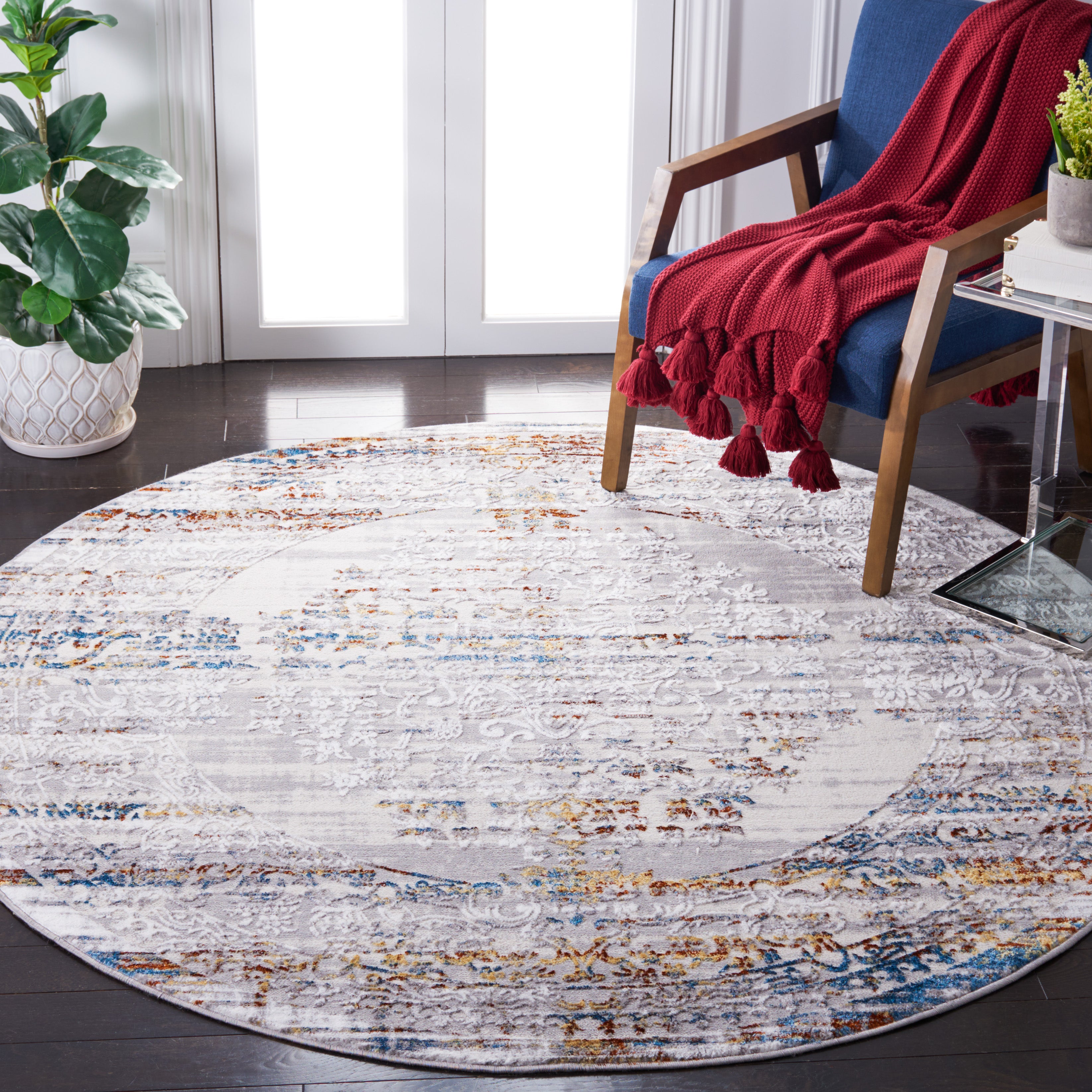 AMELIA 298 – GREY / BLUE GOLD