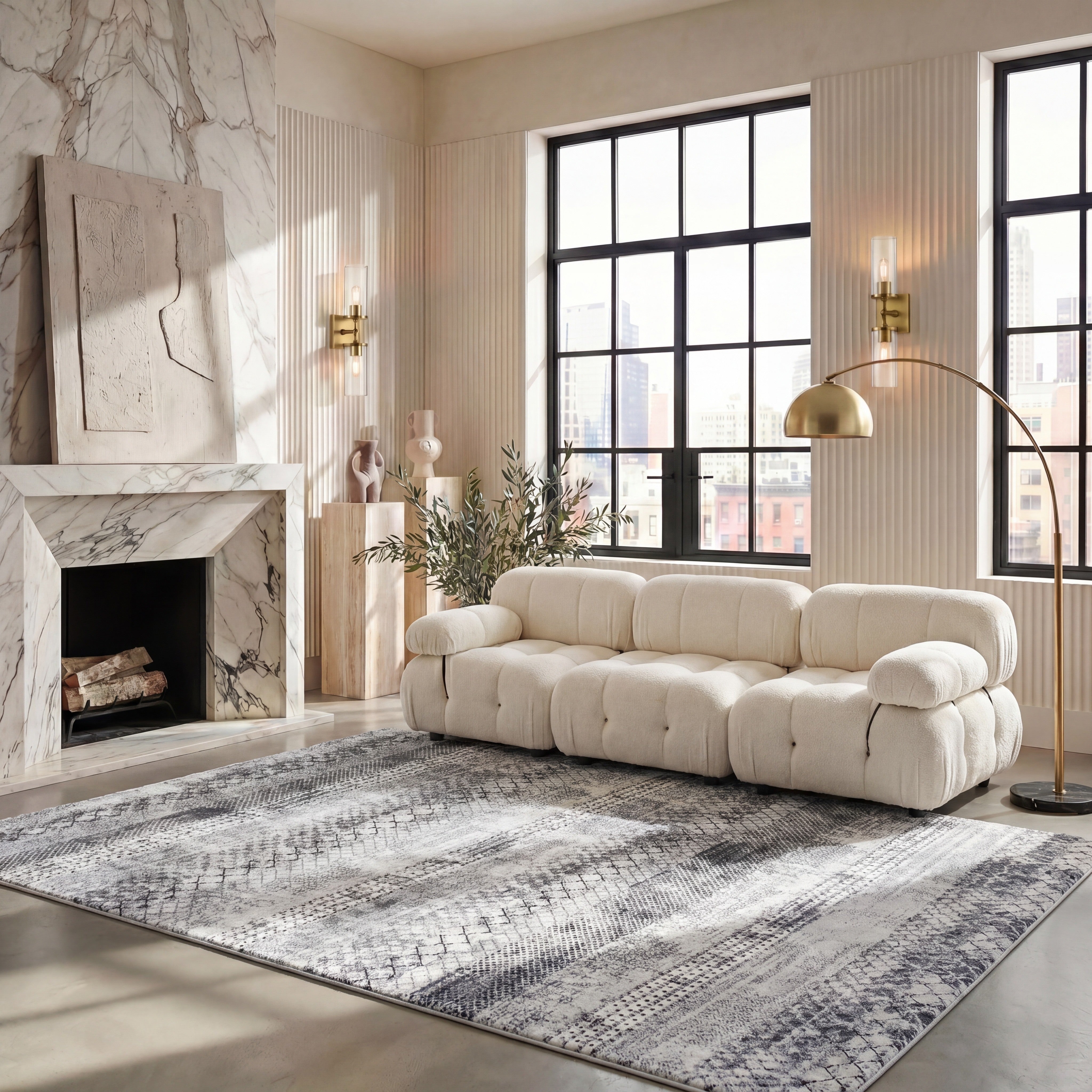 AMELIA 761 – GREY / IVORY