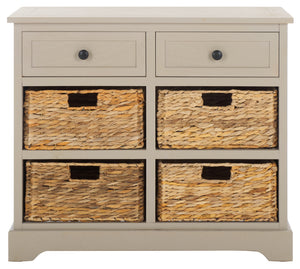 Safavieh Herman Storage Unit With Wicker Baskets, AMH5702