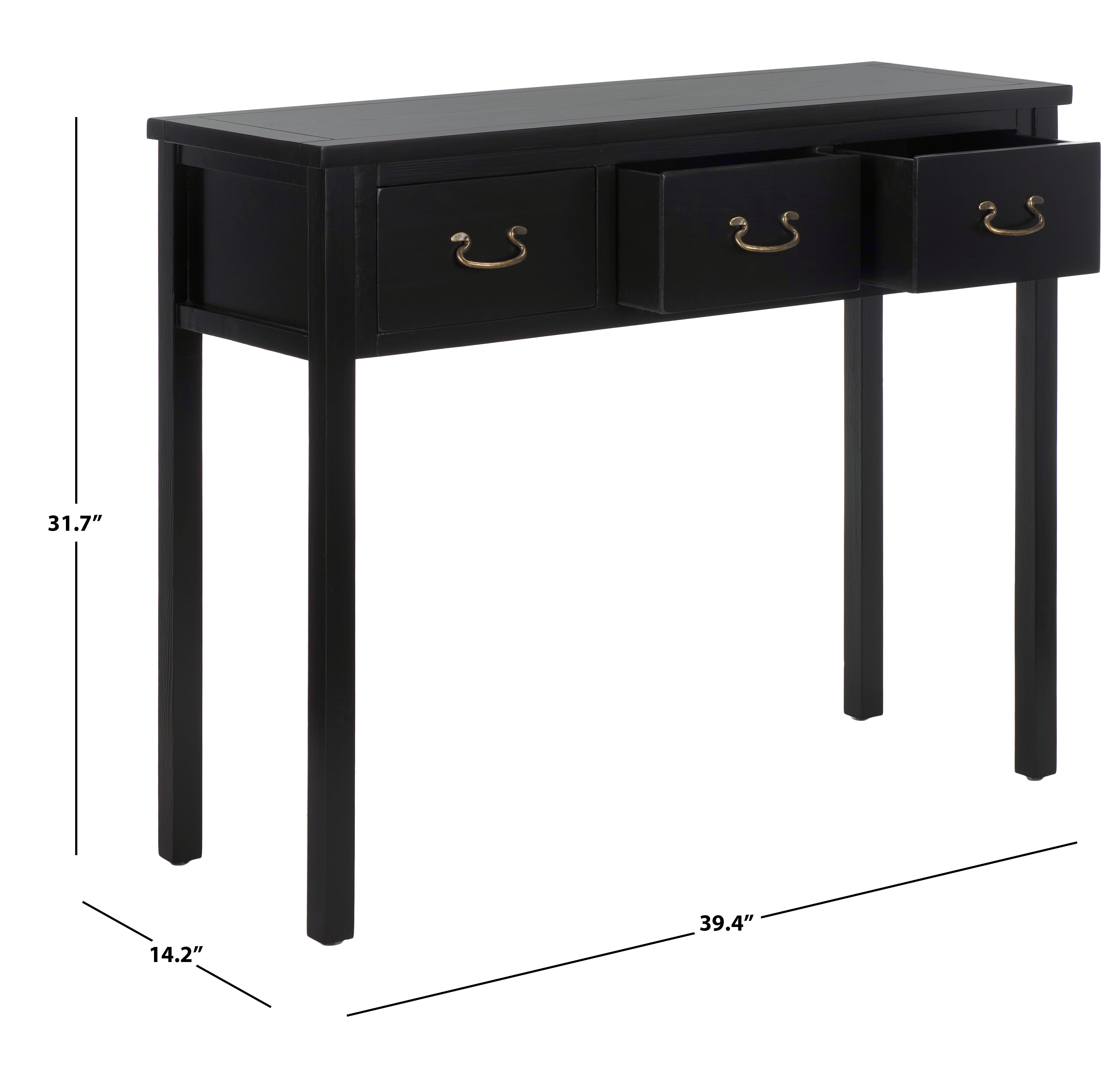 Safavieh Cindy Console With Storage Drawers , AMH6568 - Black
