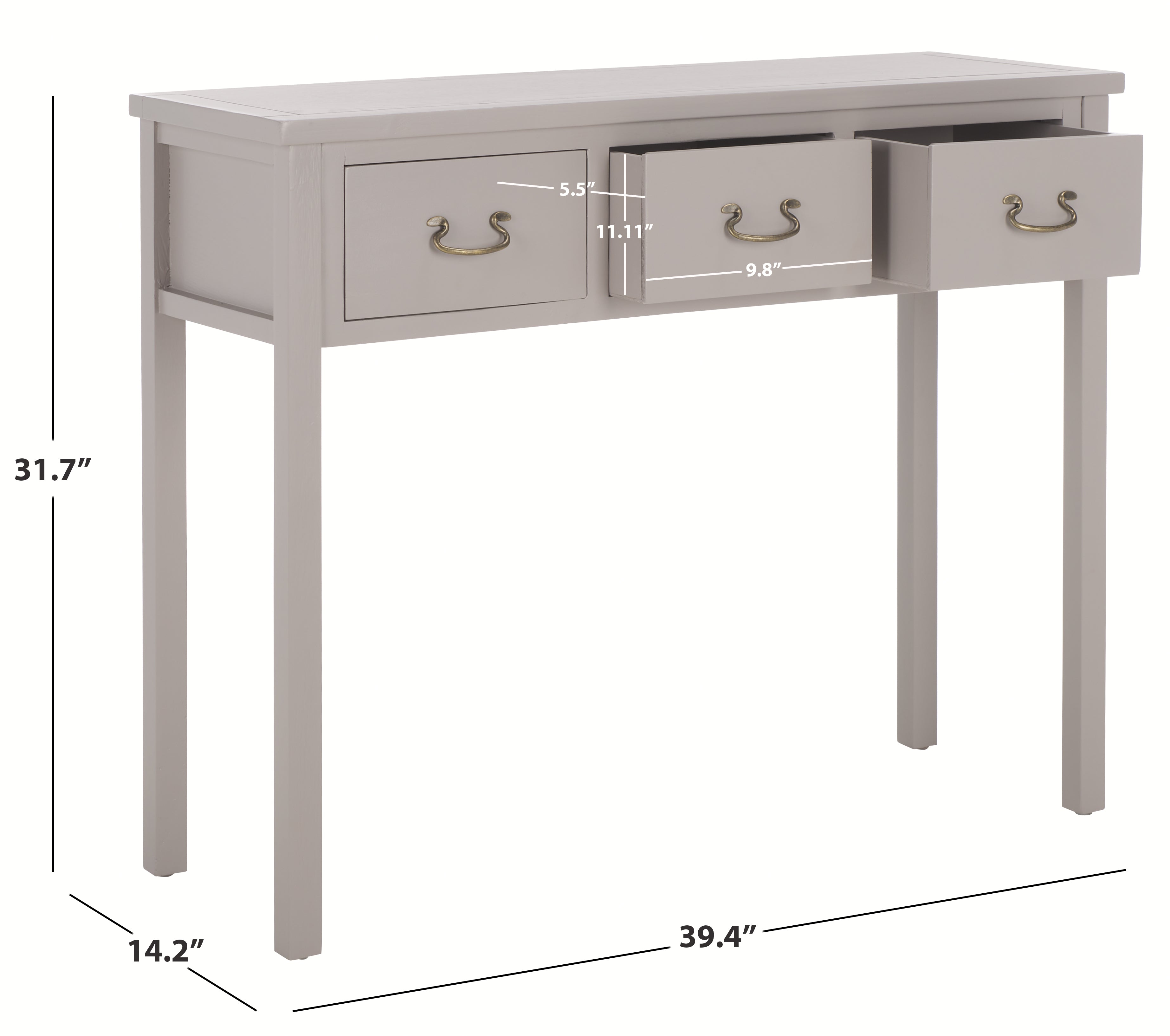 Safavieh Cindy Console With Storage Drawers , AMH6568 - Grey