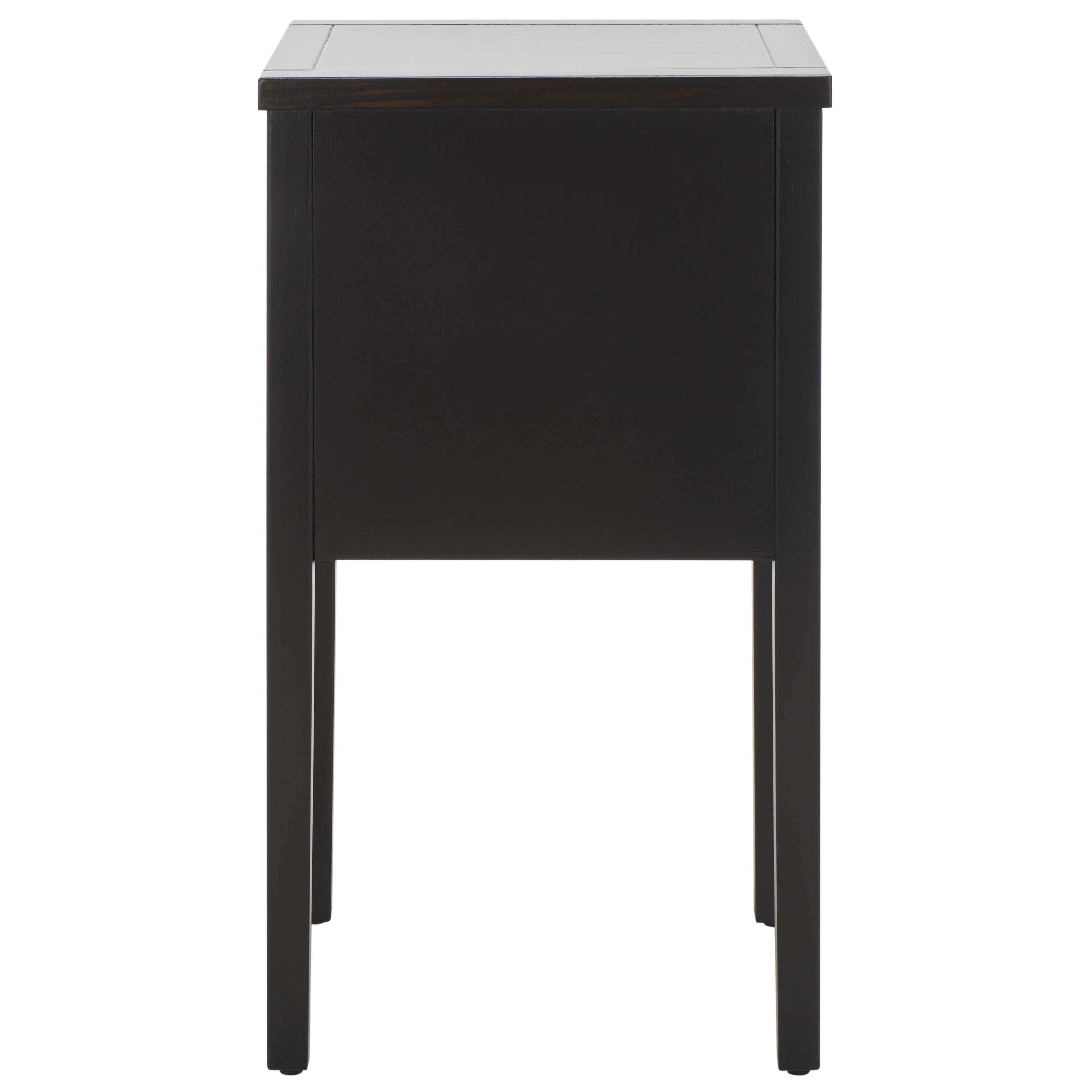 Safavieh Toby Nightstand With Storage Drawers , AMH6625 - Black