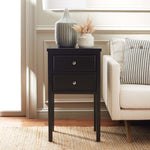 Safavieh Toby Nightstand With Storage Drawers , AMH6625 - Black