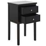 Safavieh Toby Nightstand With Storage Drawers , AMH6625 - Black