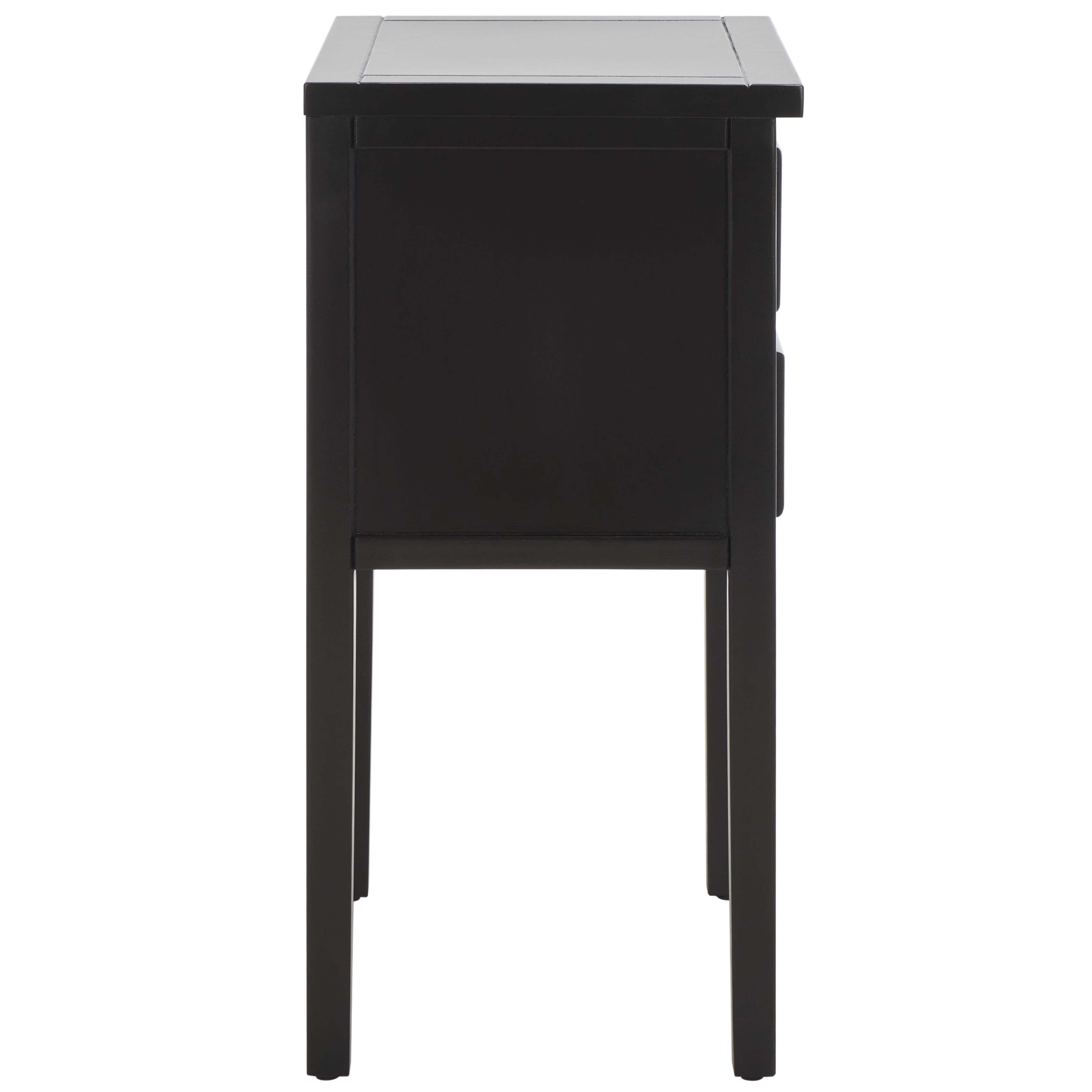 Safavieh Toby Nightstand With Storage Drawers , AMH6625 - Black