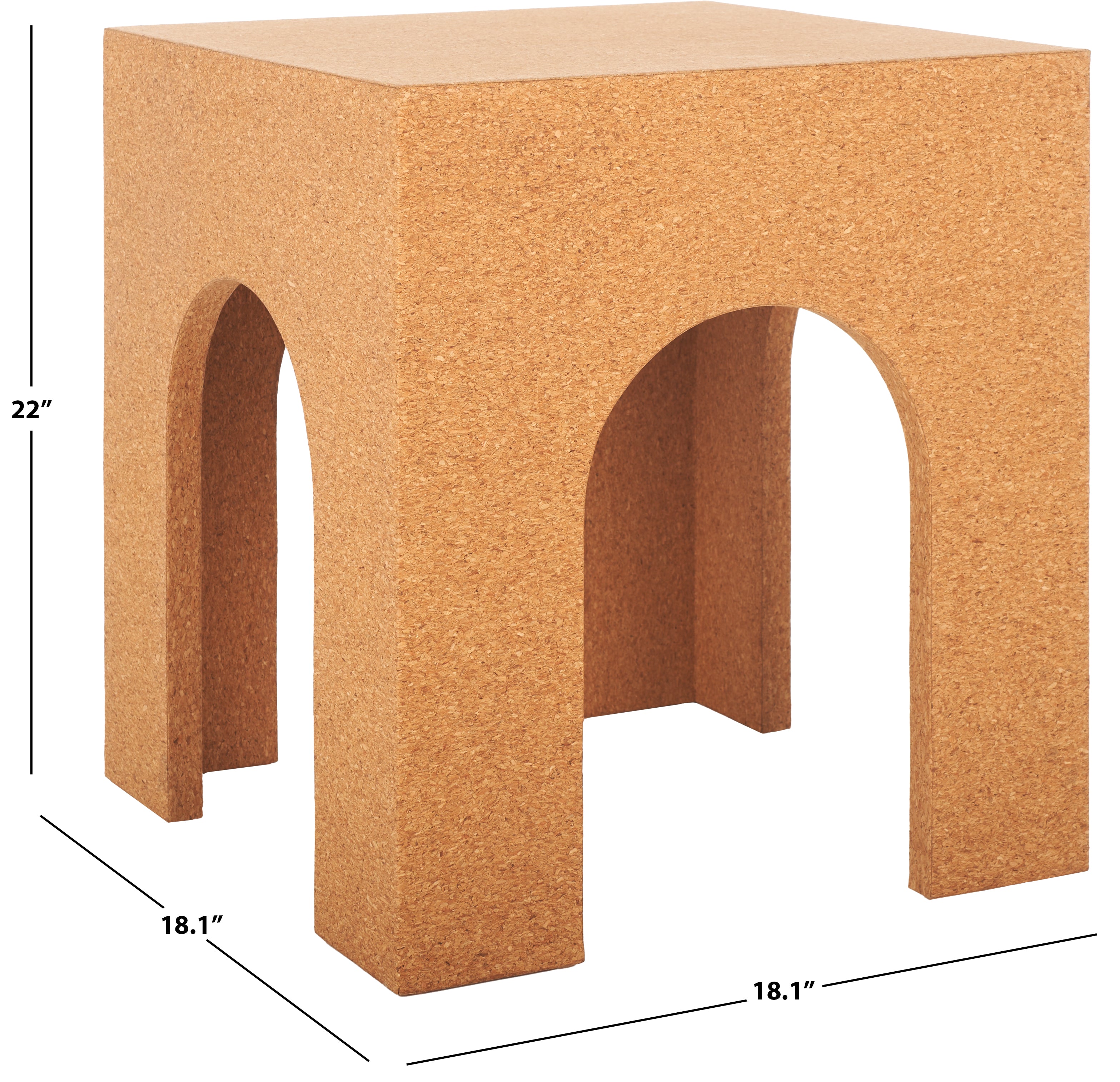 Safavieh Couture Hansel Cork Accent Table, AMH8358 - Cork