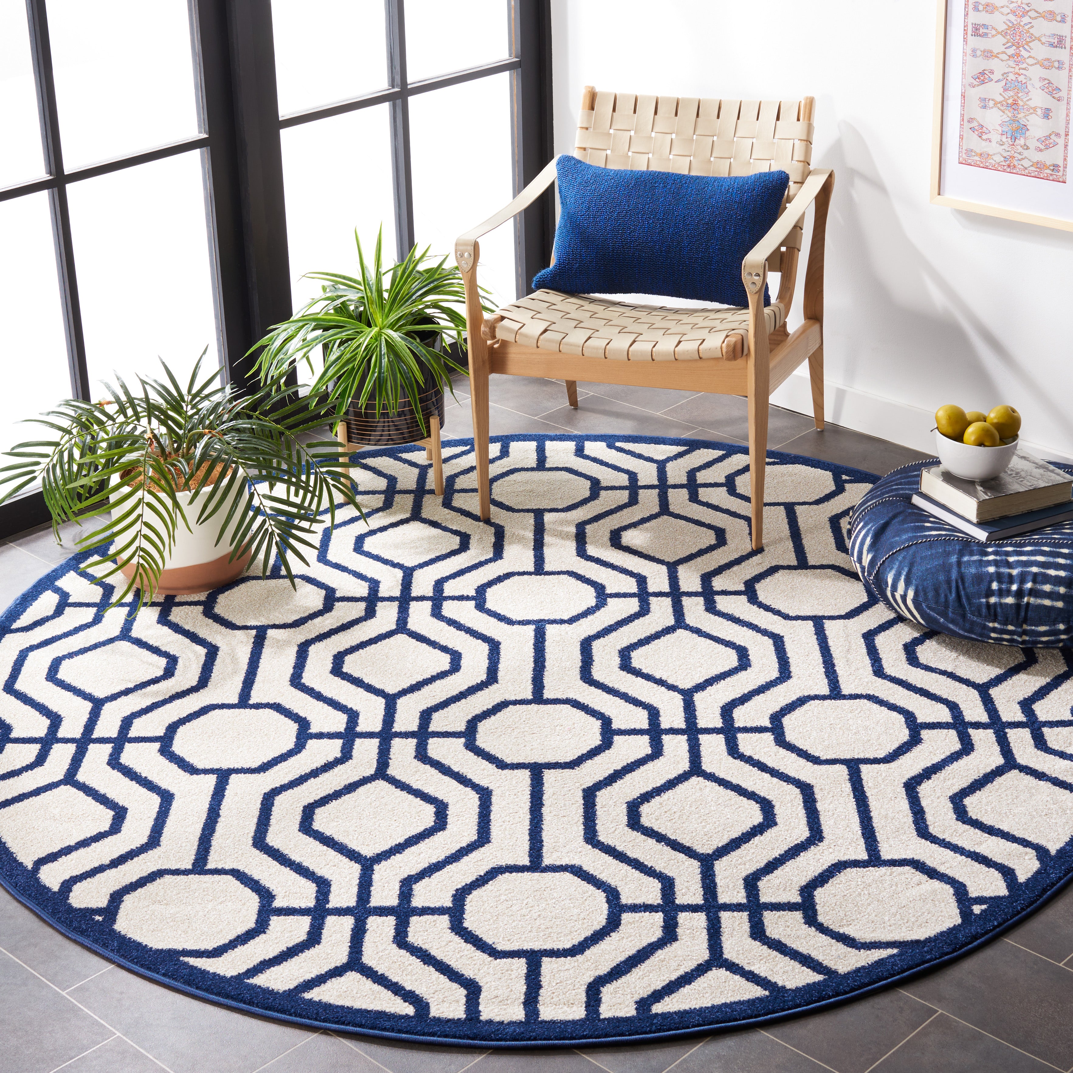 Ivory / Navy