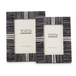 Two's Company Set of 2  Stacks Grey Photo Frame