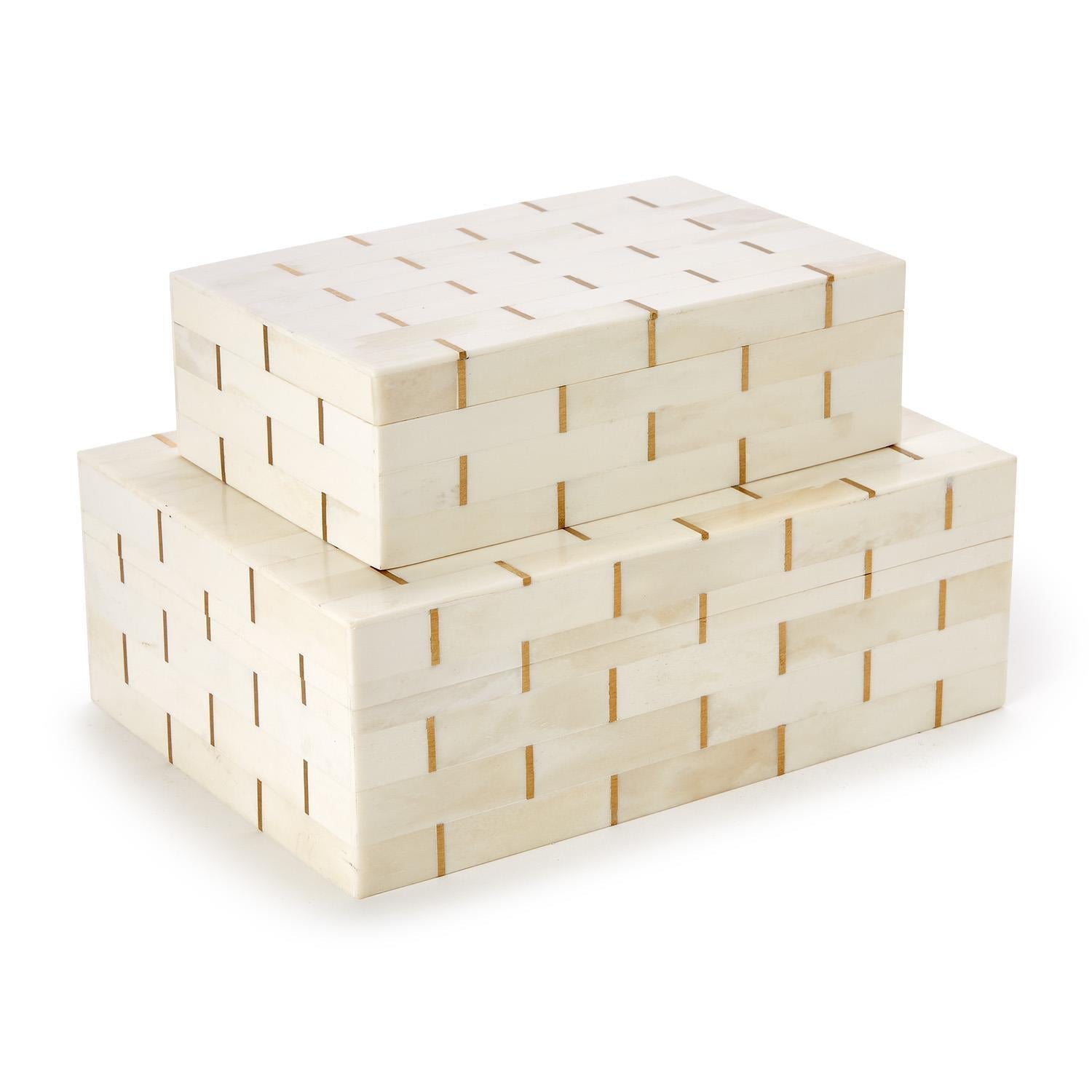 Two's Company Set of 2  Covered Box