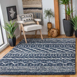 Safavieh Arizona Shag 741 Rug, Blue, ASG741 - Slate Blue / Ivory