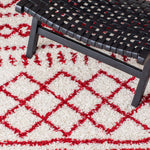 Safavieh Arizona Shag 741 Rug, Red, ASG741 - Ivory / Red