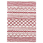 Safavieh Arizona Shag 741 Rug, Red, ASG741 - Ivory / Red