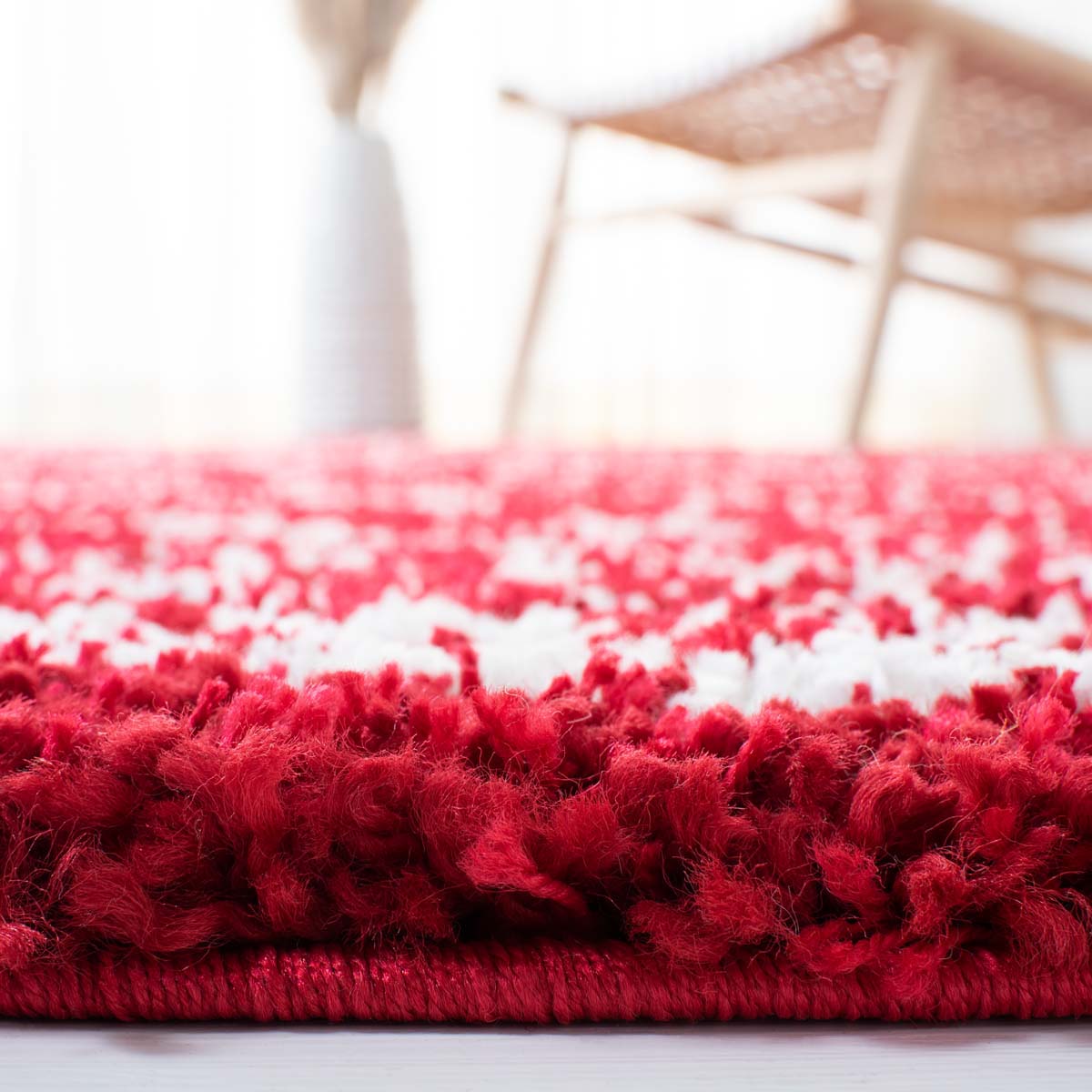 Safavieh Arizona Shag 741 Rug, Red, ASG741 - Red / Ivory