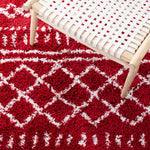Safavieh Arizona Shag 741 Rug, Red, ASG741 - Red / Ivory