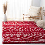 Safavieh Arizona Shag 741 Rug, Red, ASG741 - Red / Ivory