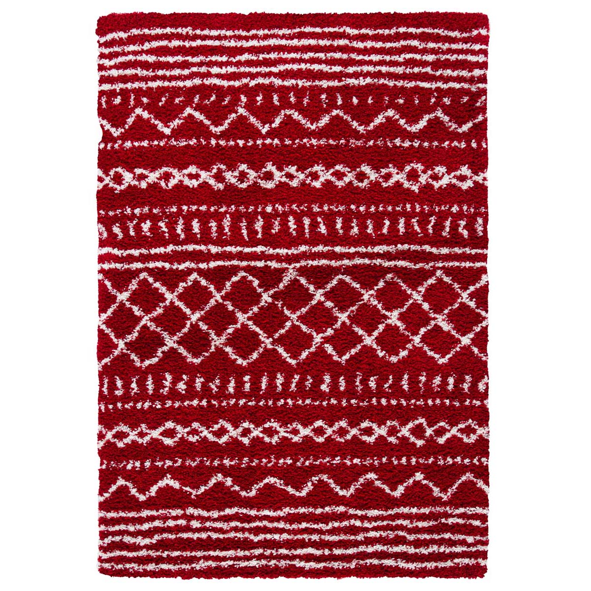 Safavieh Arizona Shag 741 Rug, Red, ASG741 - Red / Ivory