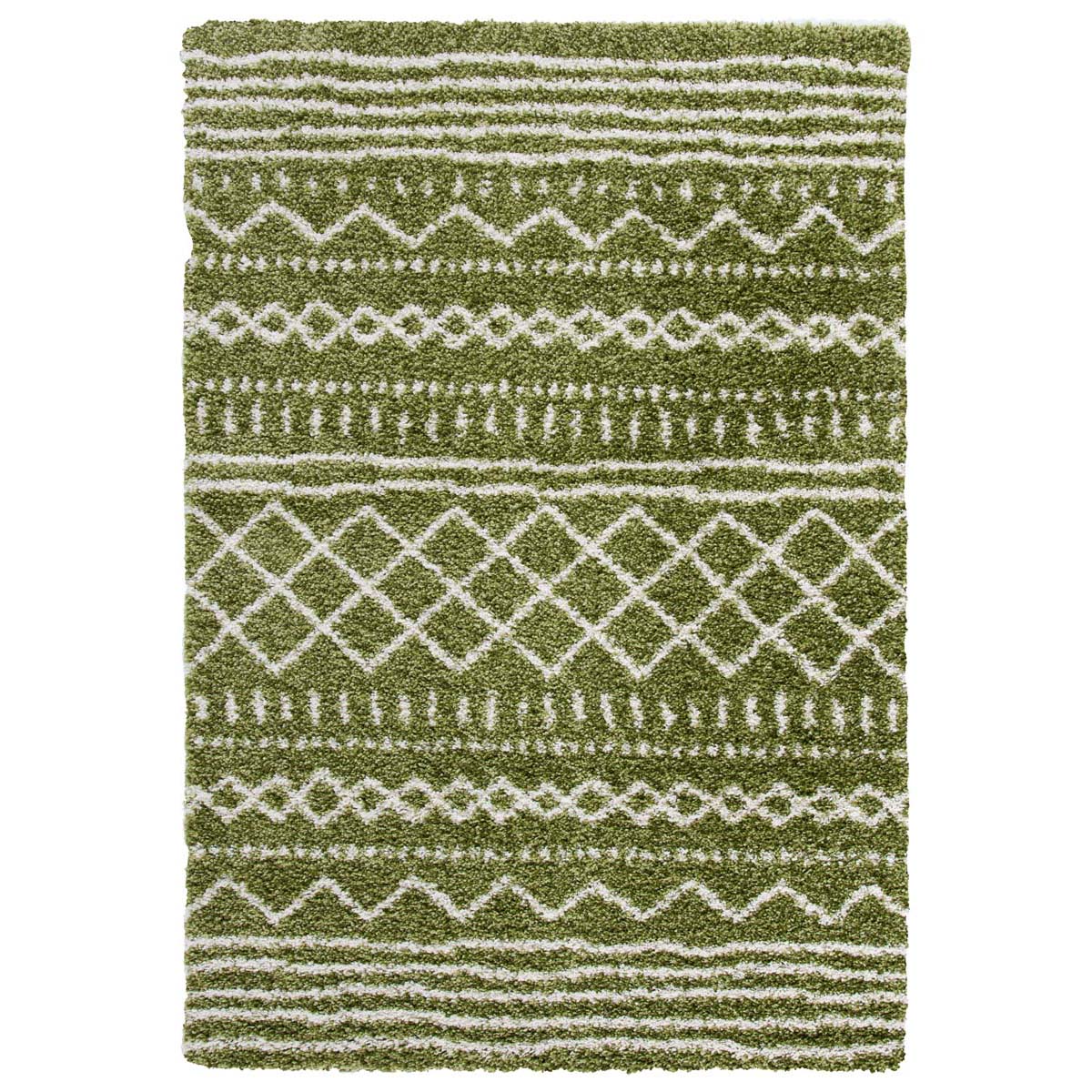 Safavieh Arizona Shag 741 Rug, Green, ASG741 - Green / Ivory