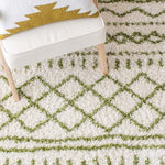 Safavieh Arizona Shag 741 Rug, Green, ASG741 - Ivory / Green