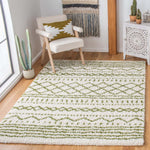 Safavieh Arizona Shag 741 Rug, Green, ASG741 - Ivory / Green