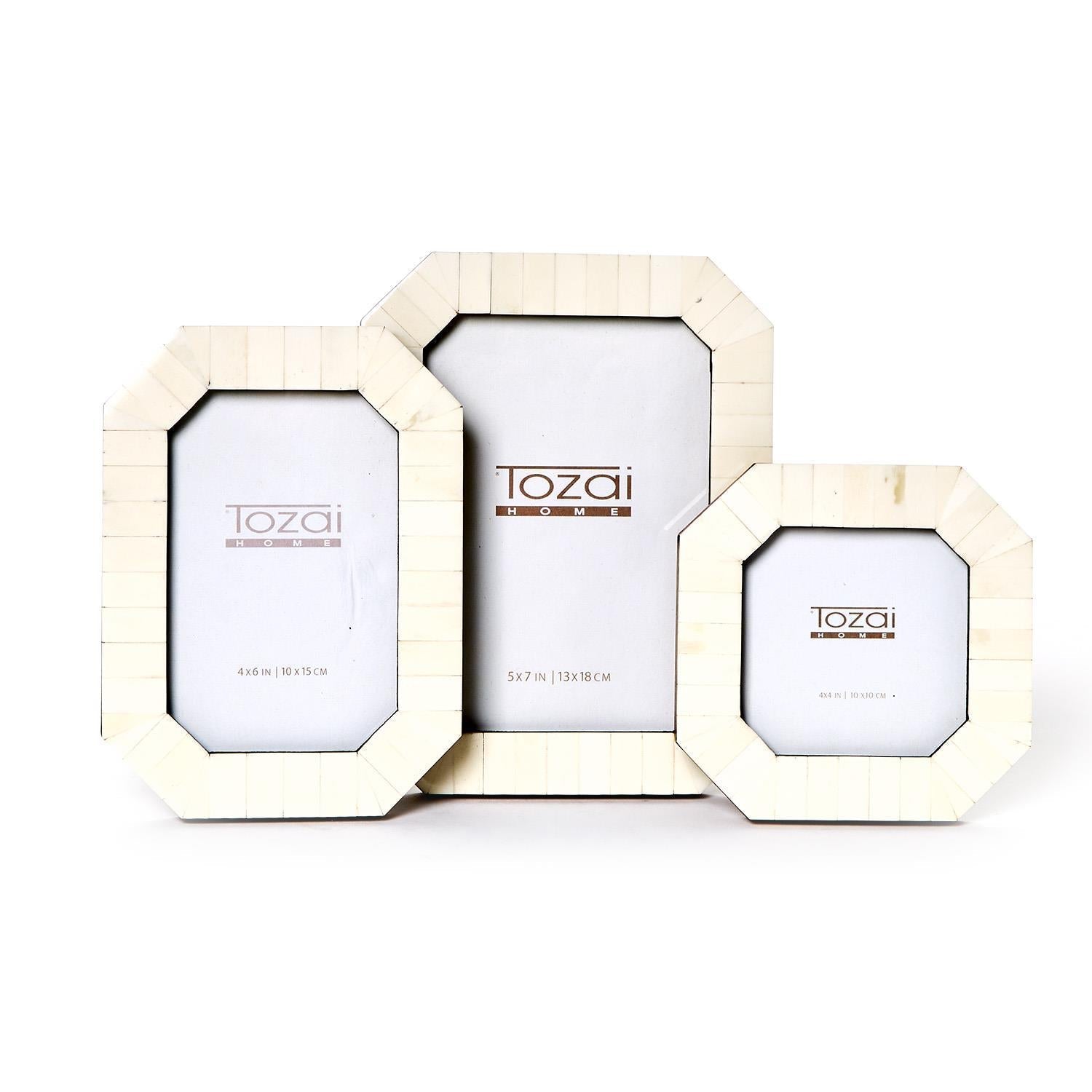 Two's Company Set of 3 Mosaic Octagon Photo Frame