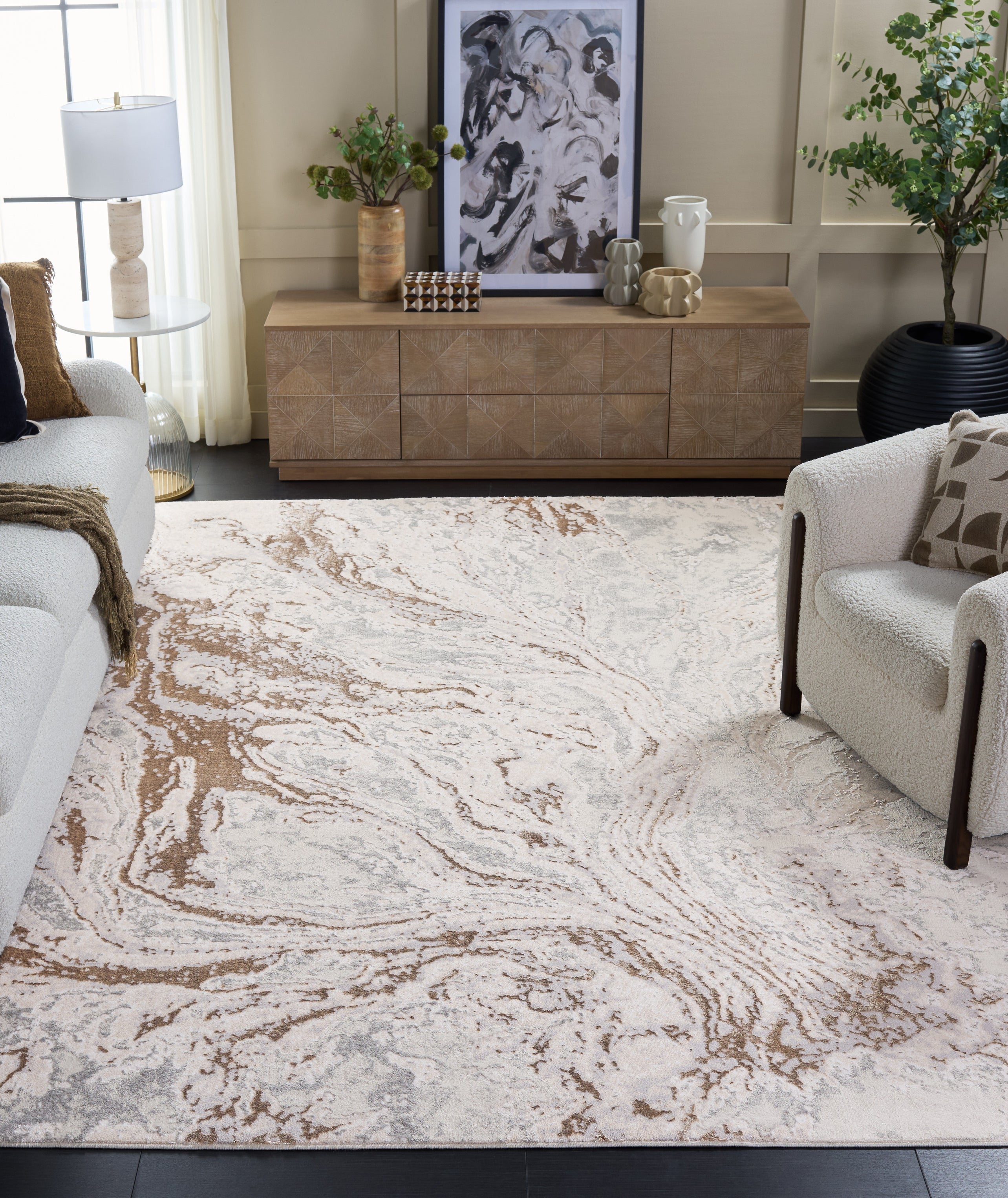 AURA 207 – BEIGE / GREY IVORY