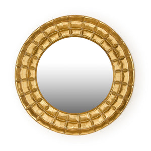Two's Company 33" Hammered Round Mirror
