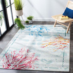 Safavieh Barbados 535 Rug, BAR535 - Teal / White