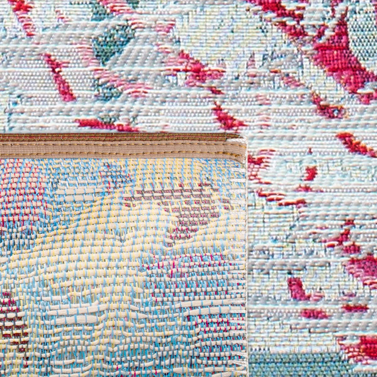 Safavieh Barbados 535 Rug, BAR535 - Teal / White