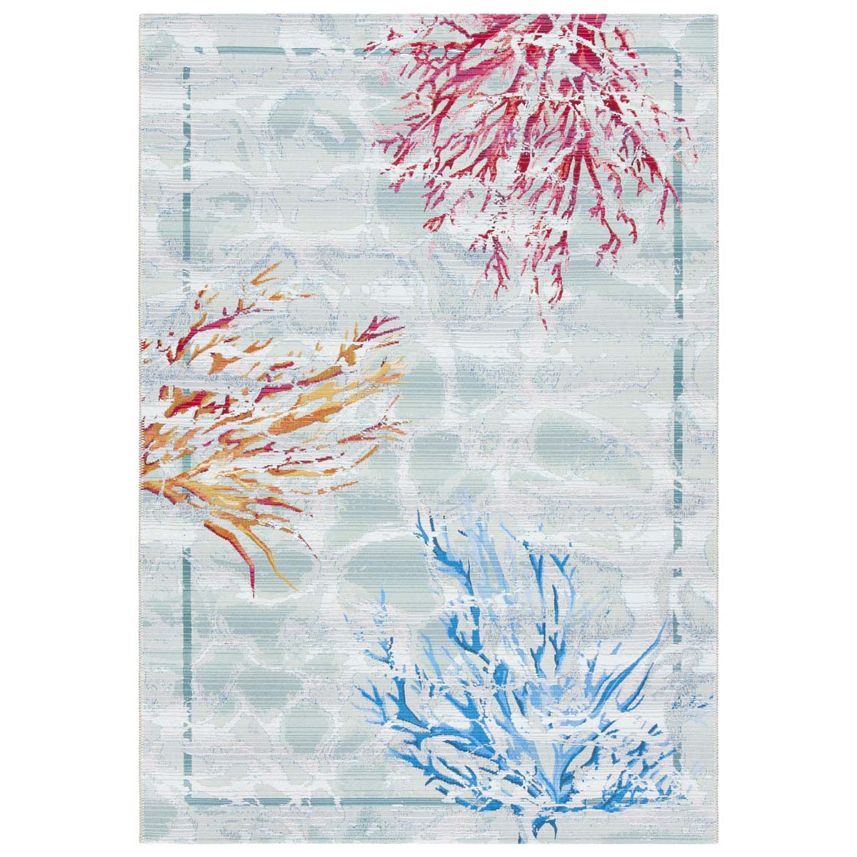 Safavieh Barbados 535 Rug, BAR535 - Teal / White